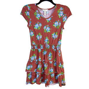 Matilda Jane Looks to Frill Mini‎ Dress Size XS Tiered Floral Smocked Waist